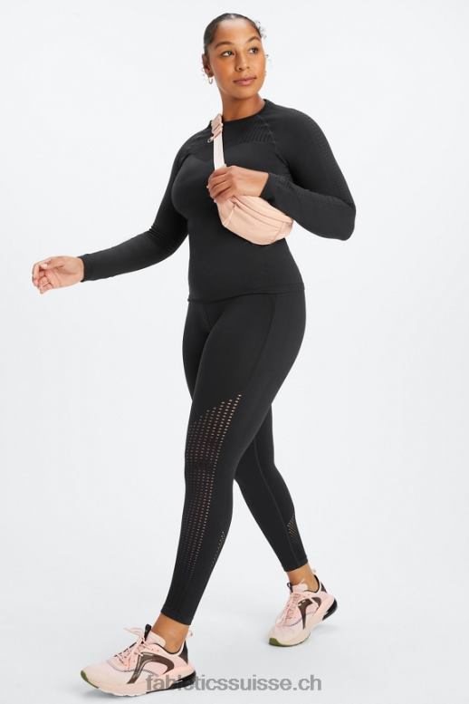femmes legging 7/8 taille haute sans couture sync B0B6R1000 noir Fabletics