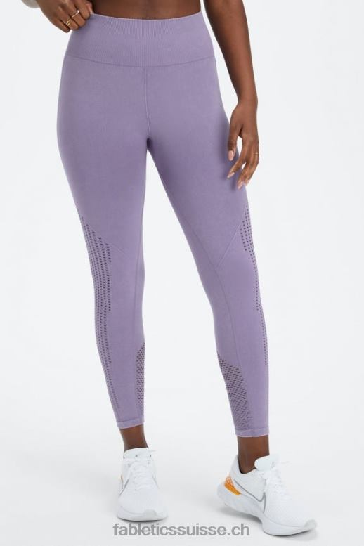 femmes legging 7/8 taille haute sans couture sync B0B6R1001 violette lavée Fabletics