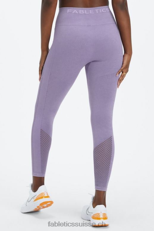 femmes legging 7/8 taille haute sans couture sync B0B6R1001 violette lavée Fabletics