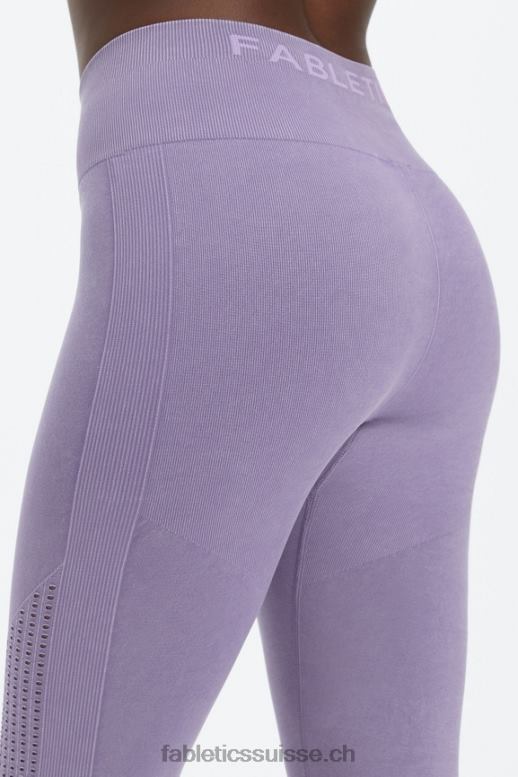 femmes legging 7/8 taille haute sans couture sync B0B6R1001 violette lavée Fabletics