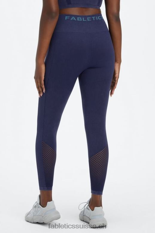 femmes legging 7/8 taille haute sans couture sync B0B6R1003 bleu marine délavé Fabletics