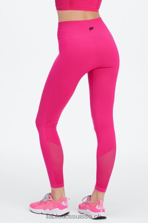 femmes legging 7/8 taille haute sans couture sync B0B6R1004 peluche rose/noir Fabletics
