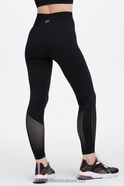 femmes legging 7/8 taille haute sans couture sync B0B6R1006 noir/étain Fabletics