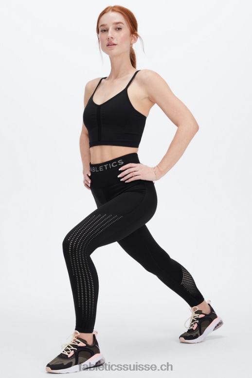femmes legging 7/8 taille haute sans couture sync B0B6R1006 noir/étain Fabletics