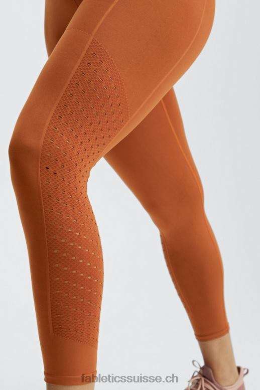 femmes legging 7/8 taille haute sans couture sync B0B6R1007 brique cuite Fabletics