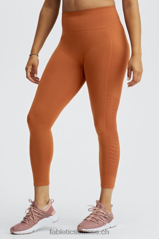 femmes legging 7/8 taille haute sans couture sync B0B6R1007 brique cuite Fabletics