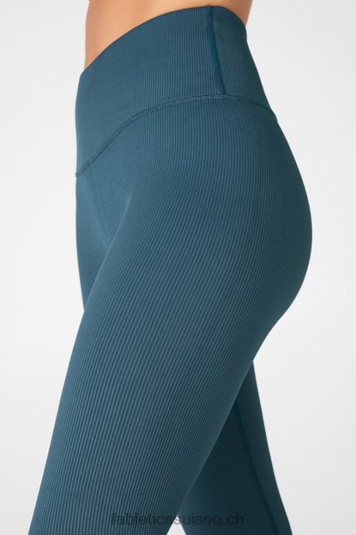 femmes legging côtelé taille haute sans coutures B0B6R1298 bleu céleste ton sur ton/pomme aigre Fabletics