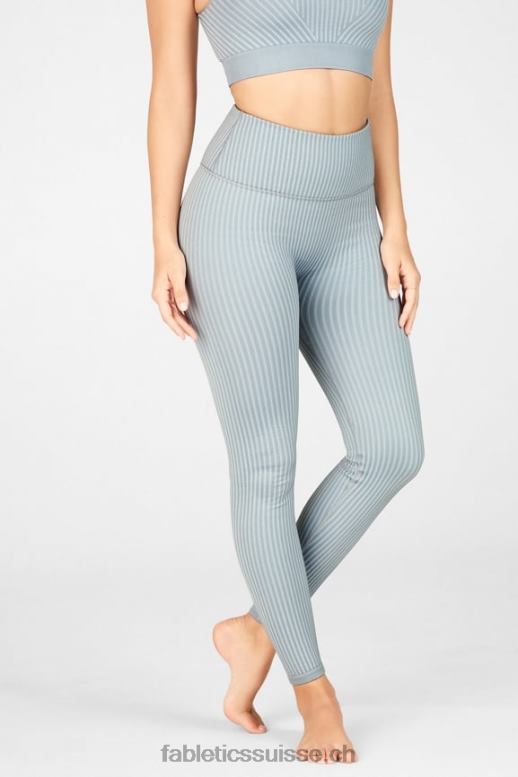 femmes legging côtelé taille haute sans coutures B0B6R1300 nuage de pluie/gris arctique Fabletics