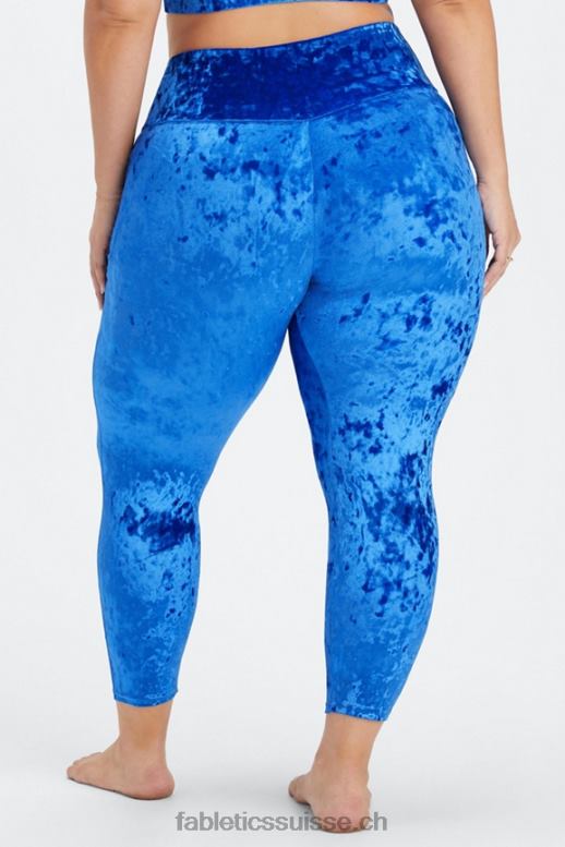 femmes legging croisé en velours frappé B0B6R1077 céleste Fabletics