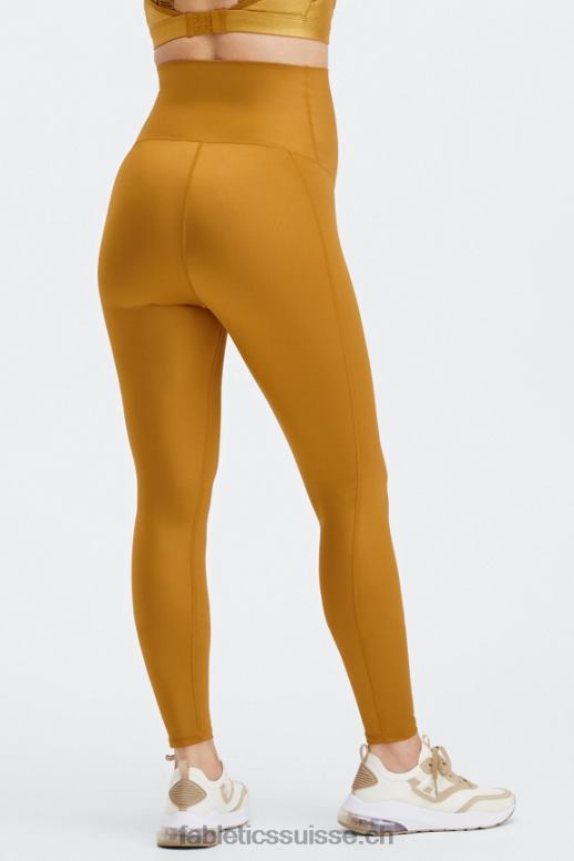 femmes legging de grossesse taille haute brillant B0B6R1178 éclat bronze foncé Fabletics