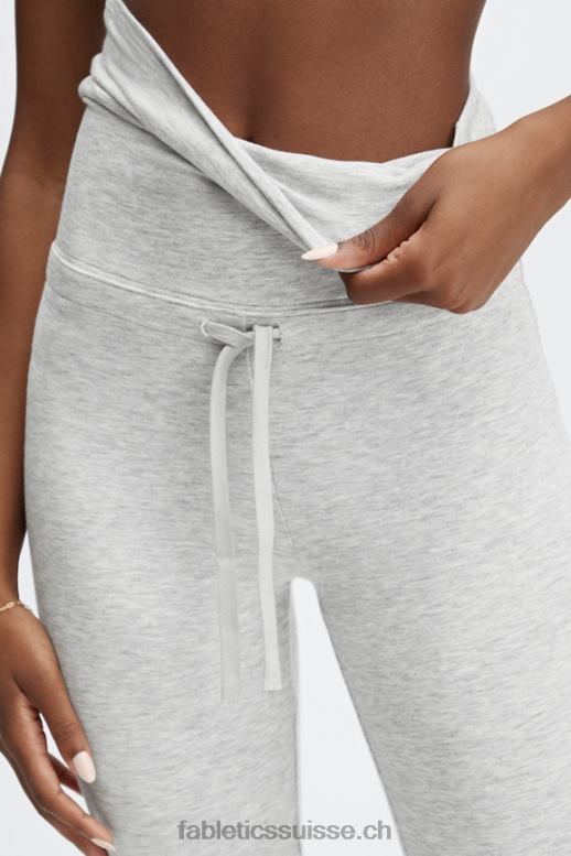 femmes legging de luxe à cordon de serrage B0B6R1241 gris clair chiné Fabletics