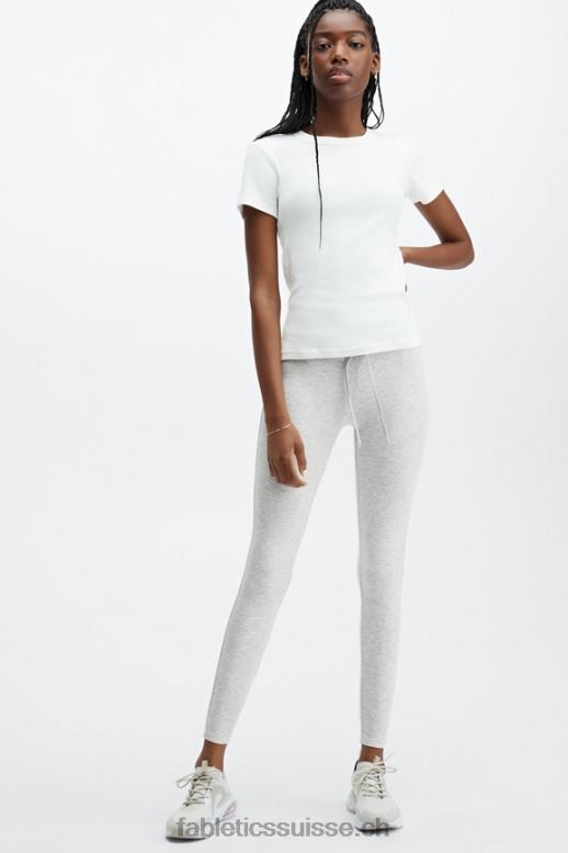 femmes legging de luxe à cordon de serrage B0B6R1241 gris clair chiné Fabletics