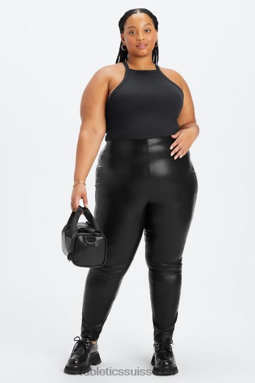 femmes legging en cuir végétalien à enfiler B0B6R1064 noir Fabletics