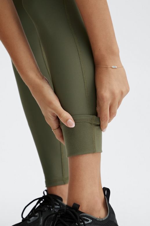 femmes legging essentiel taille haute therma-flex B0B6R1204 vert ardoise Fabletics