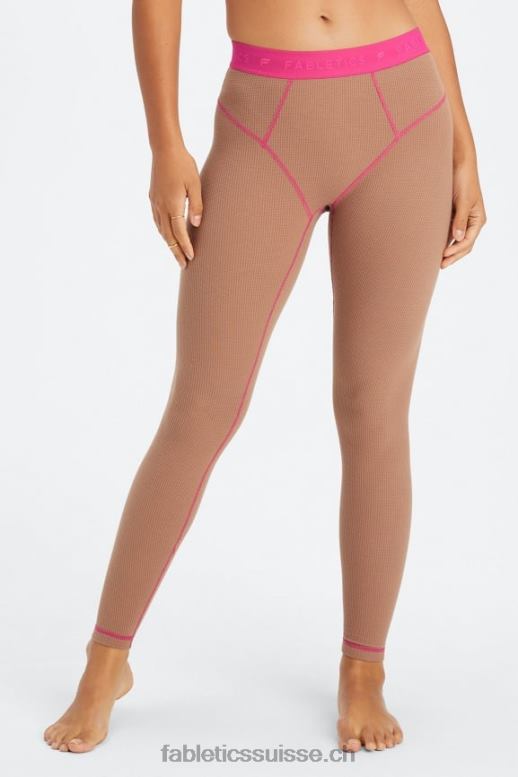 femmes legging gaufré B0B6R1084 peluche/fuchsia Fabletics