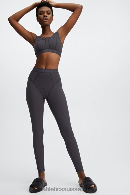 femmes legging gaufré à taille haute B0B6R1207 logo étain/étain Fabletics