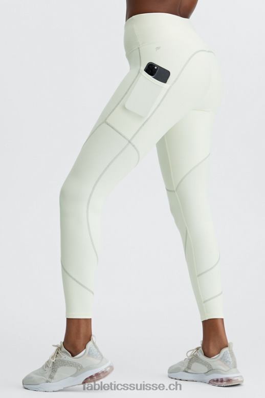 femmes legging à poche réfléchissante therma-flex hw B0B6R1188 blanc chaud/argent réfléchissant Fabletics