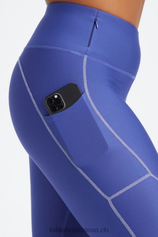 femmes legging à poche réfléchissante therma-flex hw B0B6R1189 indigo/argent réfléchissant Fabletics