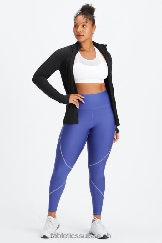femmes legging à poche réfléchissante therma-flex hw B0B6R1189 indigo/argent réfléchissant Fabletics