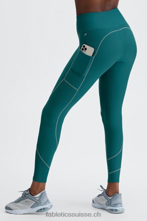 femmes legging à poche réfléchissante therma-flex hw B0B6R1190 fjord/argent réfléchissant Fabletics