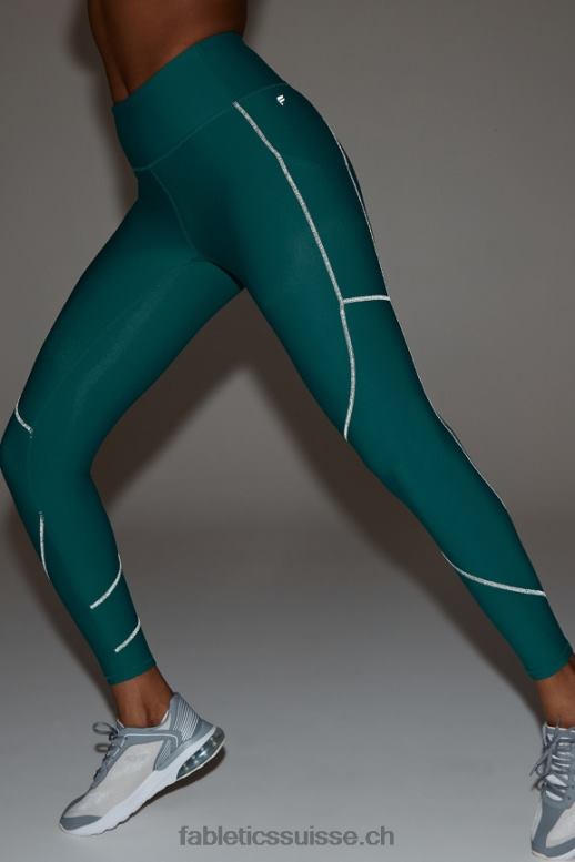 femmes legging à poche réfléchissante therma-flex hw B0B6R1190 fjord/argent réfléchissant Fabletics