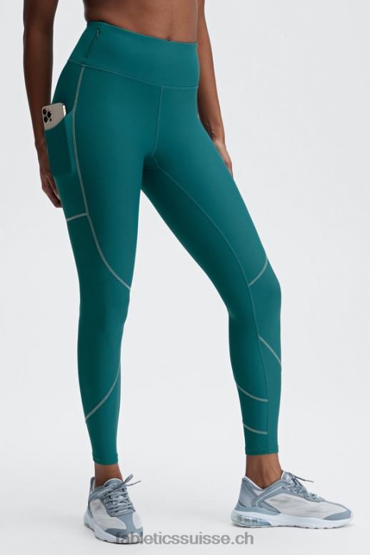 femmes legging à poche réfléchissante therma-flex hw B0B6R1190 fjord/argent réfléchissant Fabletics