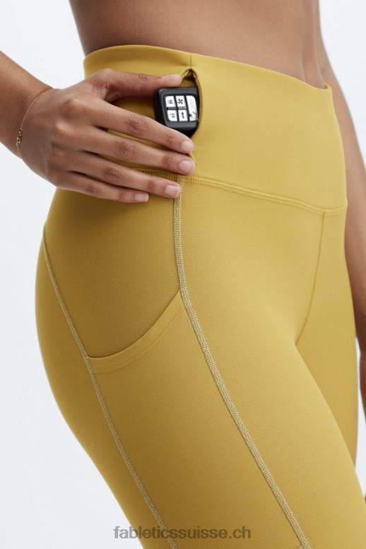 femmes legging à poche réfléchissante therma-flex hw B0B6R1191 olive chaude/argent réfléchissant Fabletics