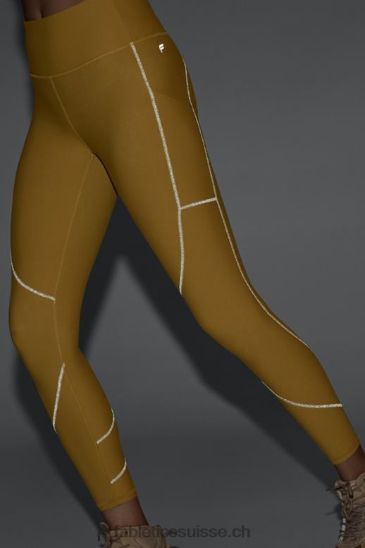 femmes legging à poche réfléchissante therma-flex hw B0B6R1191 olive chaude/argent réfléchissant Fabletics