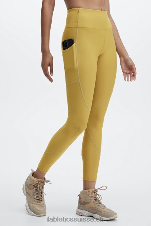 femmes legging à poche réfléchissante therma-flex hw B0B6R1191 olive chaude/argent réfléchissant Fabletics