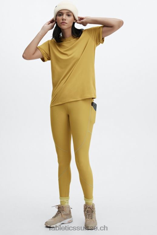 femmes legging à poche réfléchissante therma-flex hw B0B6R1191 olive chaude/argent réfléchissant Fabletics