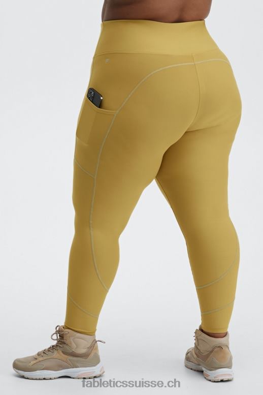 femmes legging à poche réfléchissante therma-flex hw B0B6R1192 olive chaude/argent réfléchissant Fabletics