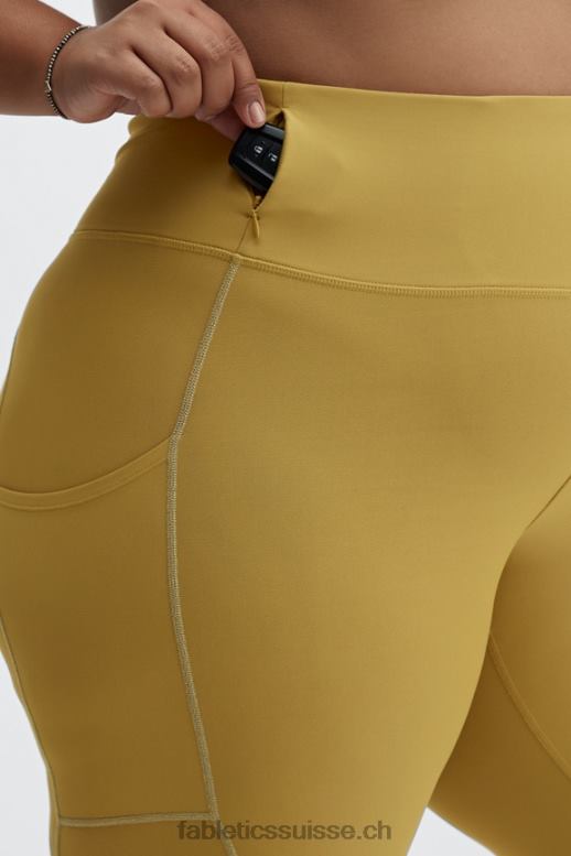 femmes legging à poche réfléchissante therma-flex hw B0B6R1192 olive chaude/argent réfléchissant Fabletics
