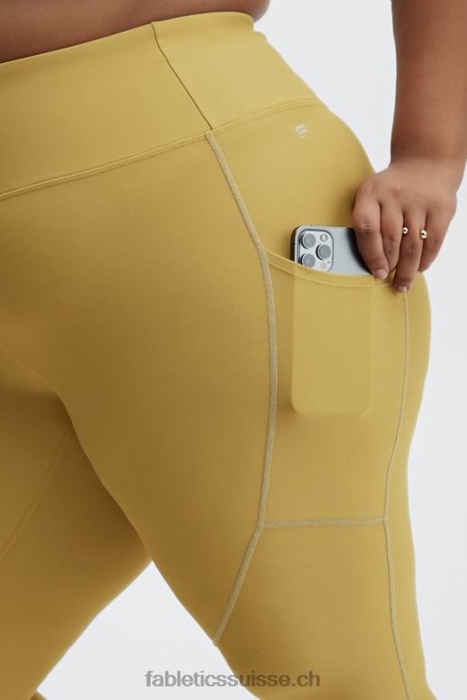femmes legging à poche réfléchissante therma-flex hw B0B6R1192 olive chaude/argent réfléchissant Fabletics