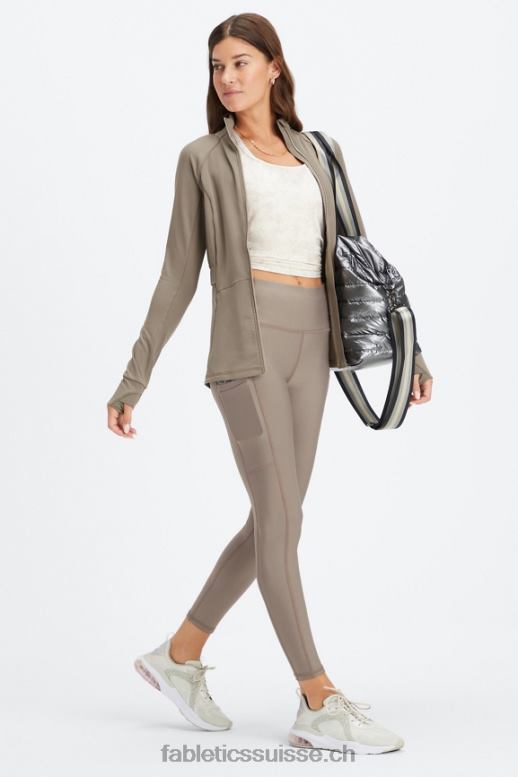 femmes legging à poche taille haute therma-flex B0B6R1034 écorce de saule Fabletics