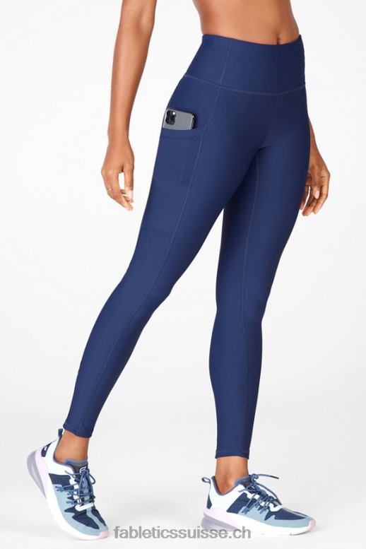 femmes legging à poche taille haute therma-flex B0B6R1038 marine Fabletics