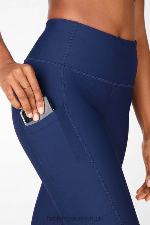 femmes legging à poche taille haute therma-flex B0B6R1038 marine Fabletics
