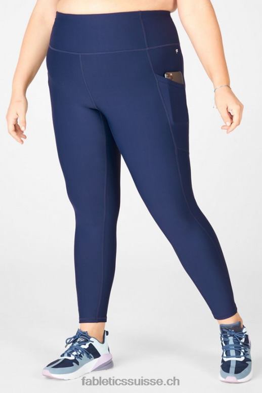 femmes legging à poche taille haute therma-flex B0B6R1039 marine Fabletics