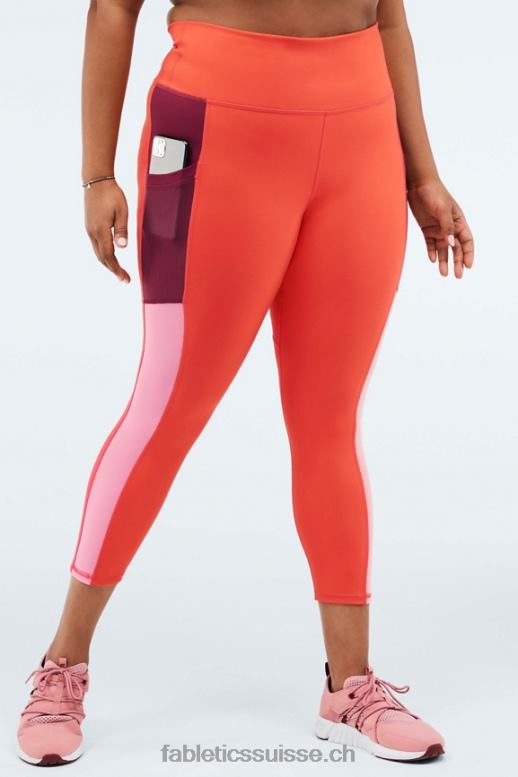 femmes legging powerhold ultra hw 7/8 à emporter B0B6R1291 feu de joie/coucher de soleil/éclat de cerise Fabletics