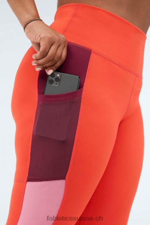 femmes legging powerhold ultra hw 7/8 à emporter B0B6R1291 feu de joie/coucher de soleil/éclat de cerise Fabletics