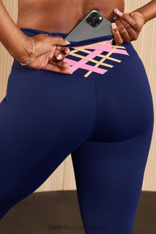 femmes legging taille haute 7/8 boost powerhold 57 B0B6R837 bleu marine foncé/multicolore Fabletics