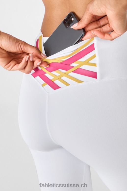 femmes legging taille haute 7/8 boost powerhold 62 B0B6R863 blanc/rose peluche multi Fabletics