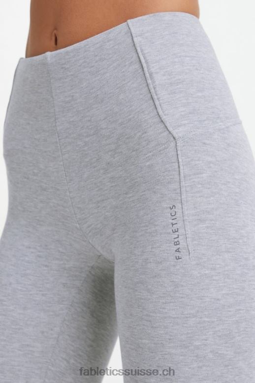femmes legging taille haute B0B6R1132 gris chiné classique Fabletics