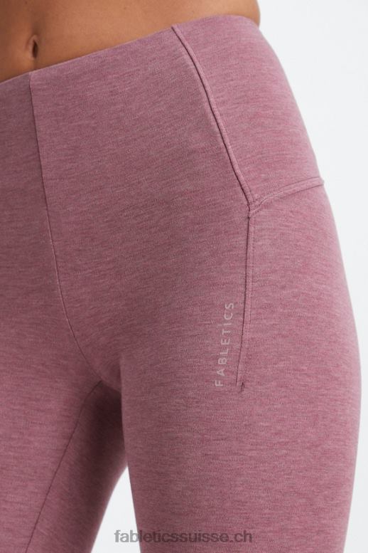 femmes legging taille haute B0B6R1134 bruyère de vin français Fabletics
