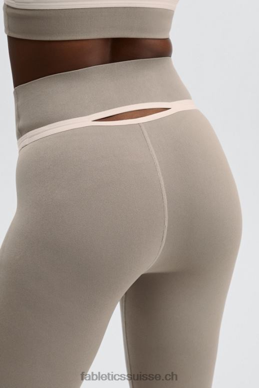 femmes legging taille haute à découpes sculptknit B0B6R1176 fumée/opale Fabletics