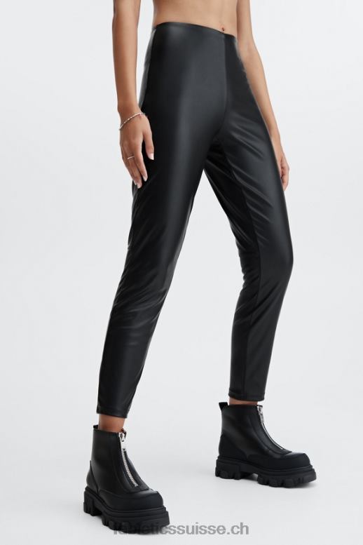 femmes legging taille haute en cuir vegan B0B6R1126 noir Fabletics