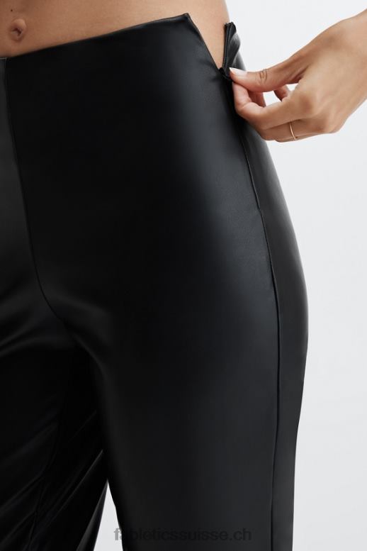 femmes legging taille haute en cuir vegan B0B6R1126 noir Fabletics