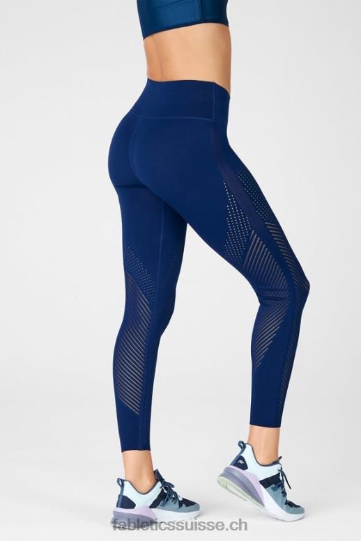 femmes legging taille haute en maille sculpturale B0B6R1245 marine Fabletics