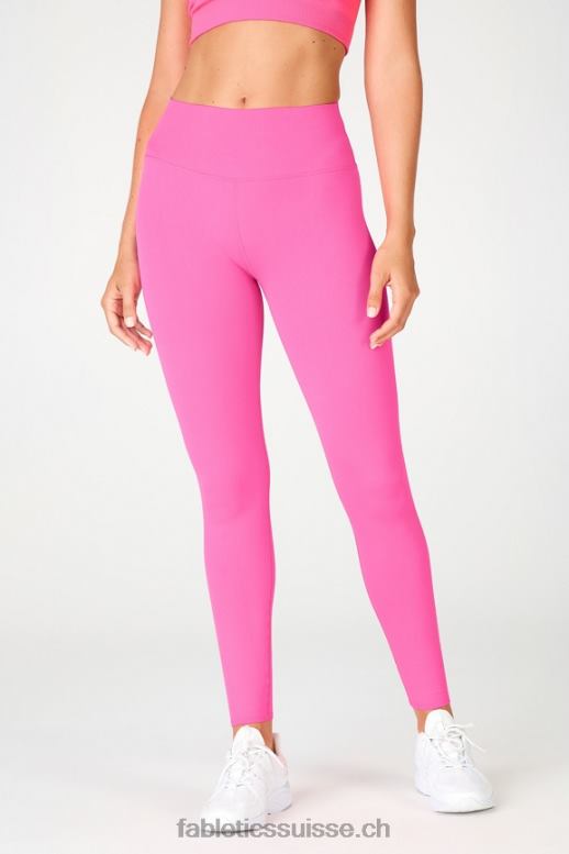 femmes legging taille haute en maille sculpturale B0B6R1246 rose fluo Fabletics