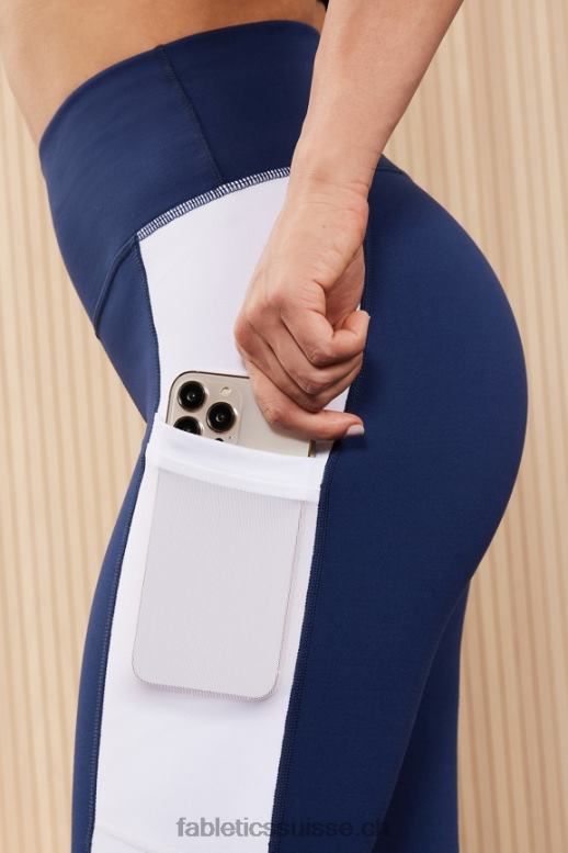 femmes legging taille haute powerhold nomade 38 B0B6R735 marine collégiale/blanc classique Fabletics