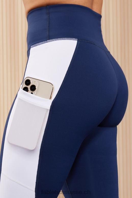 femmes legging taille haute powerhold nomade 38 B0B6R735 marine collégiale/blanc classique Fabletics